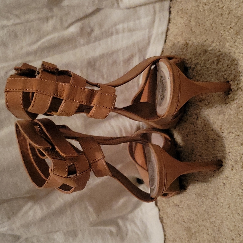 Jeffrey Campbell nude wrap around heels sz 7.5 - Picture 4 of 11